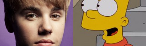 Justin Bieber and Bart Simpson
