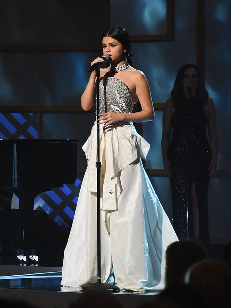 Selena Gomez went for a floor length gown for her Billboard Women in